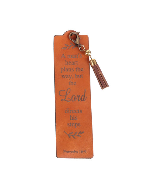 VAAN & CO. - Leather Bookmark Proverbs 16:9