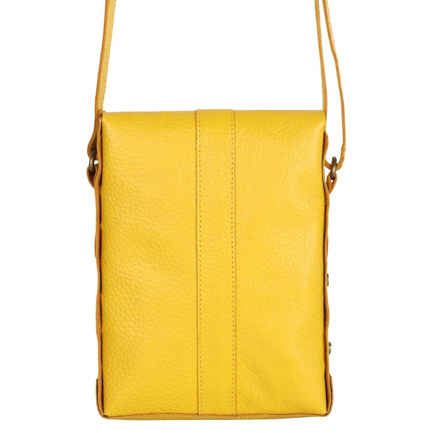 Jane Long crossbody w/ top flap & tassel - Canary Yellow