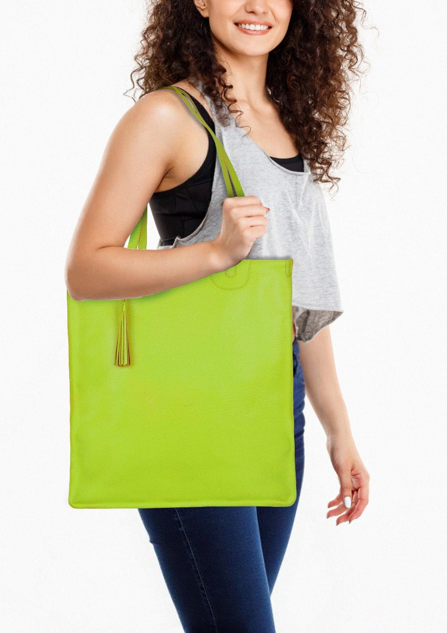 Ivy Book Shop Tote - Lime Green