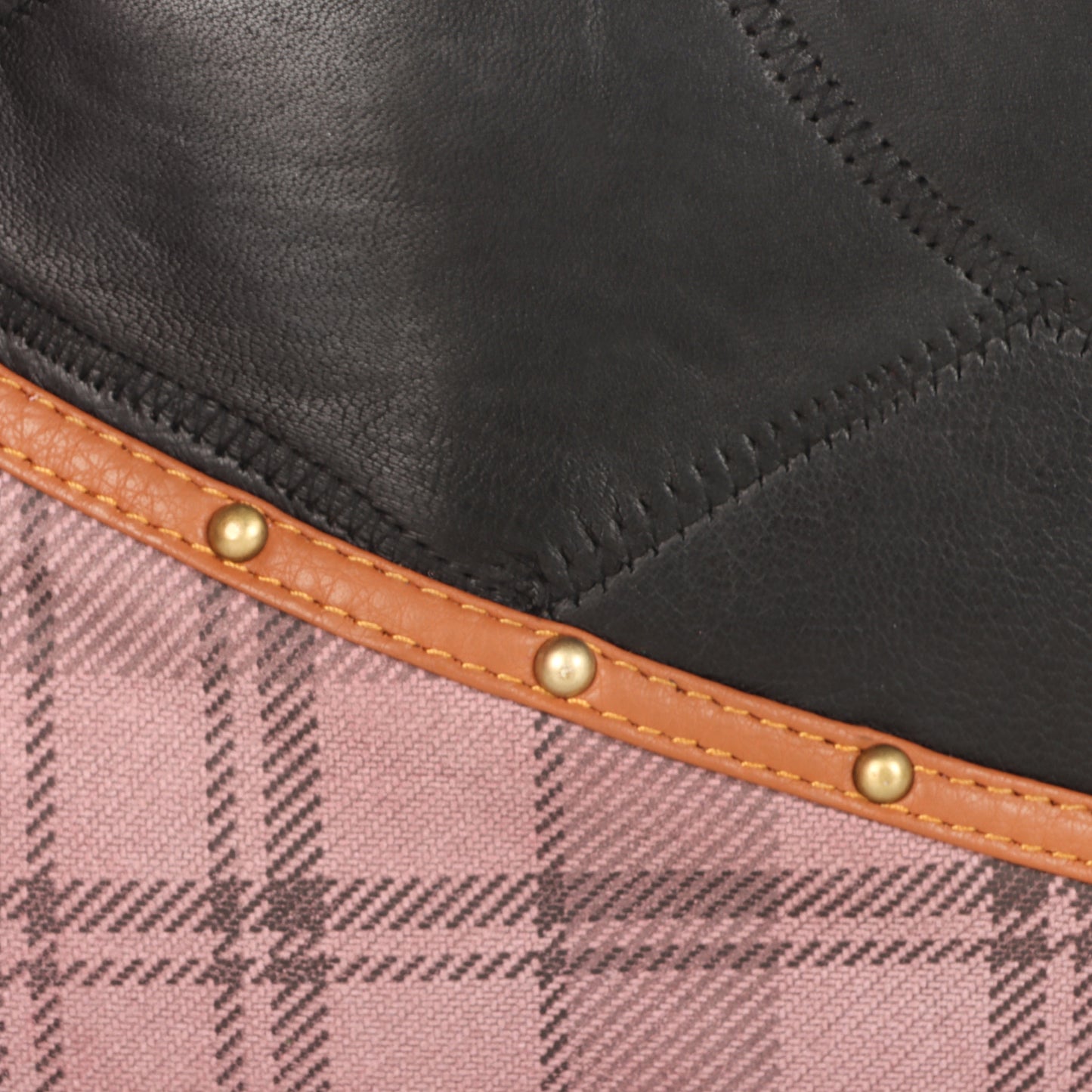 Small Wide Crossbody in Pink Plaid