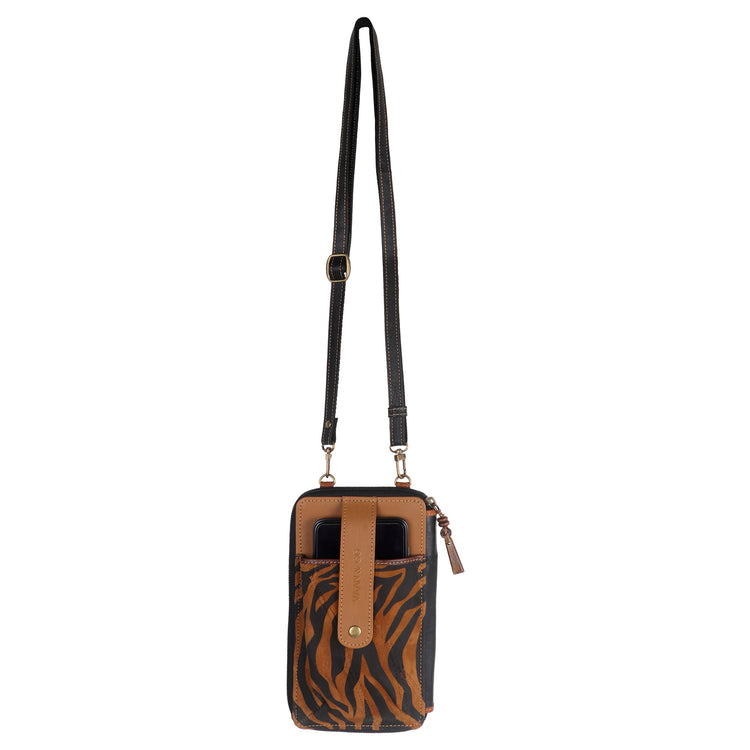 Prism Tiger Cellphone Crossbody Wallet