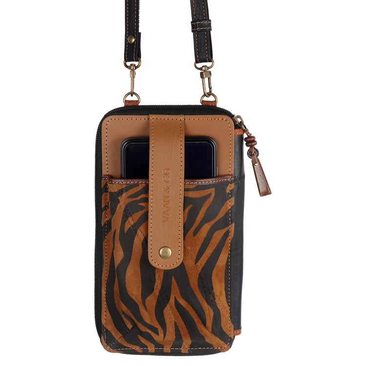Prism Tiger Cellphone Crossbody Wallet