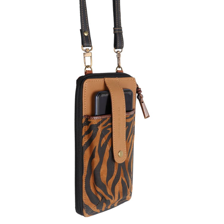 Prism Tiger Cellphone Crossbody Wallet