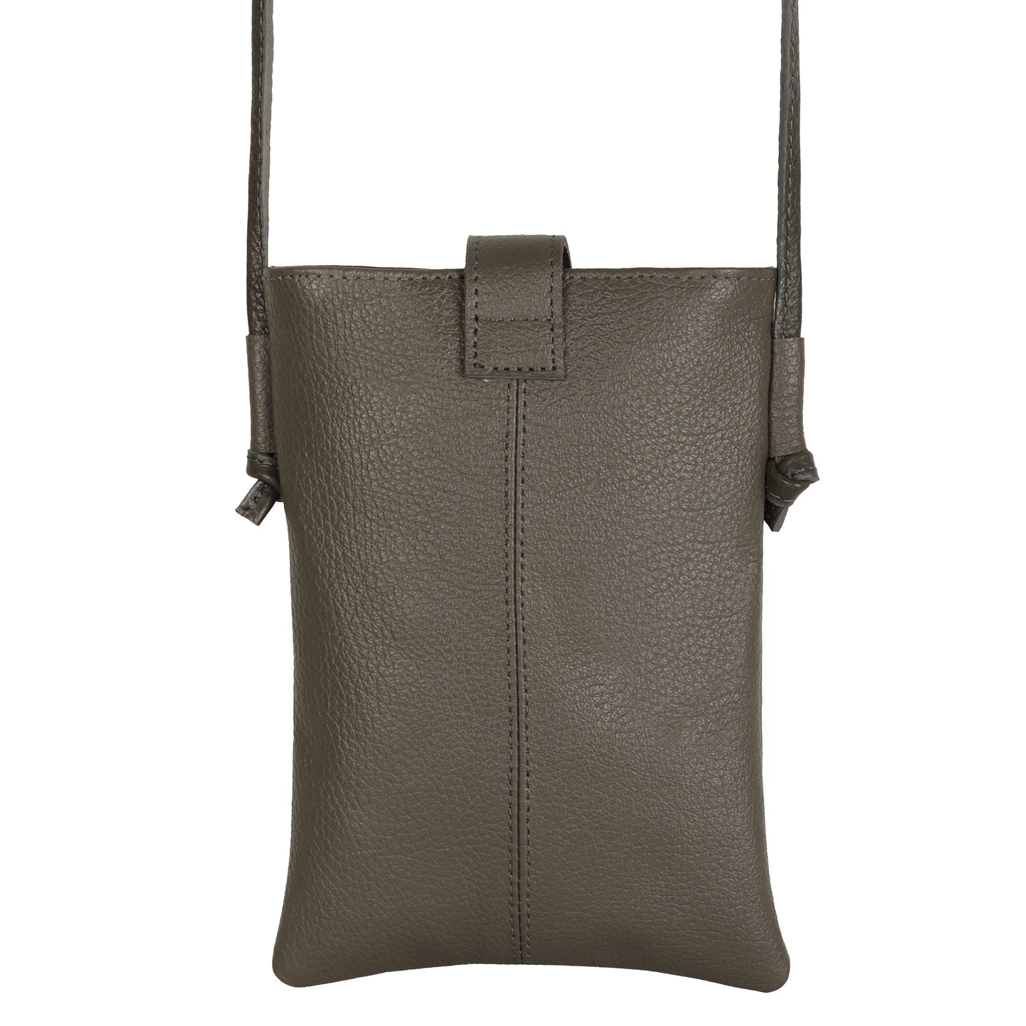 Jennie Small crossbody bag w/ slim strap closure & tassel - Ash Grey