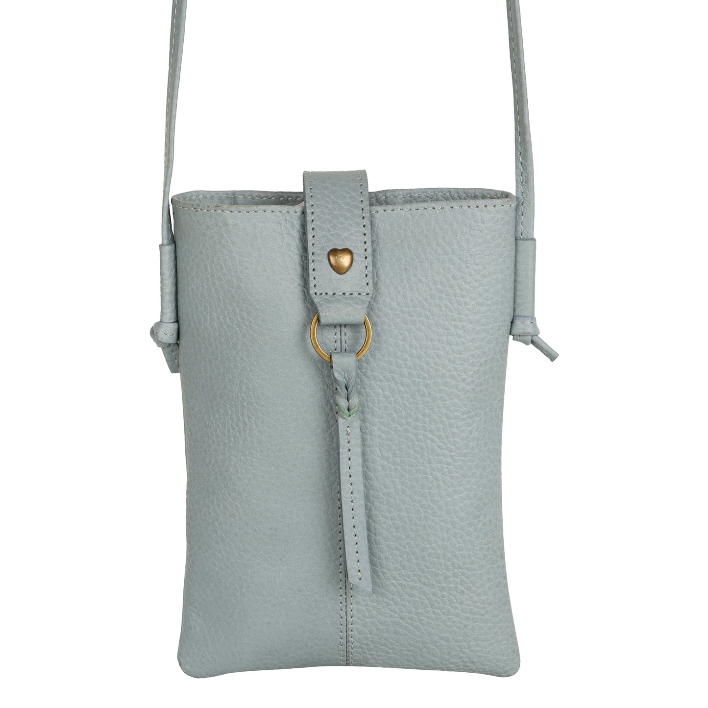 Jennie Small crossbody bag w/ slim strap closure & tassel - Cool Blue