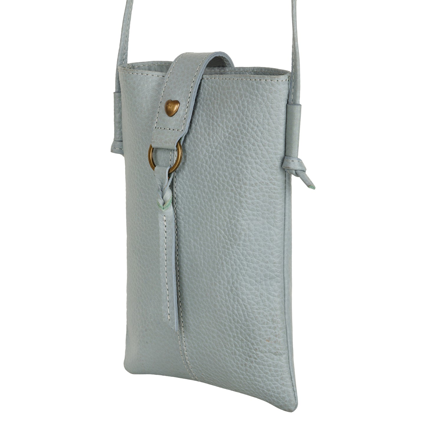Jennie Small crossbody bag w/ slim strap closure & tassel - Cool Blue