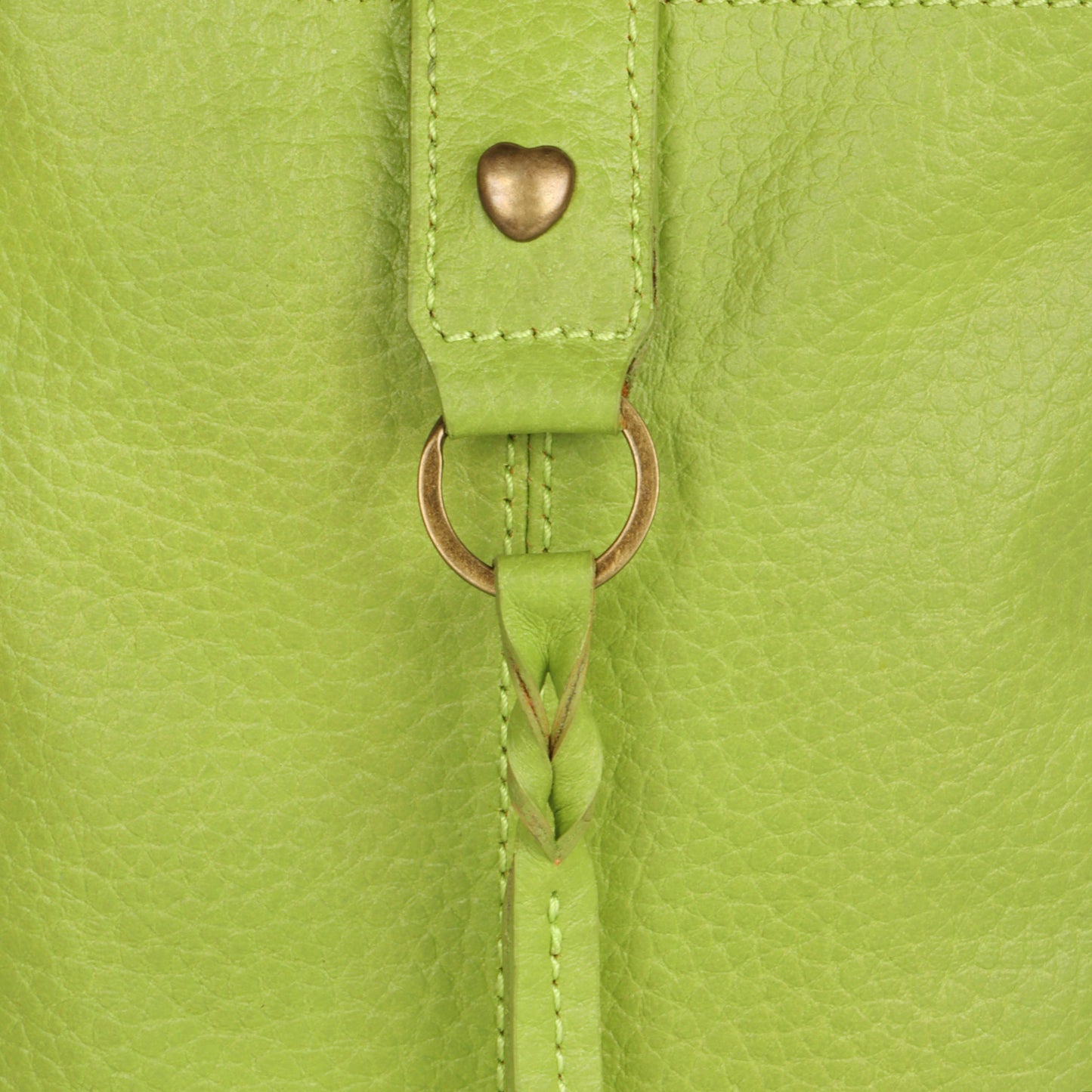 Jennie Small crossbody bag w/ slim strap closure & tassel - Lime Green