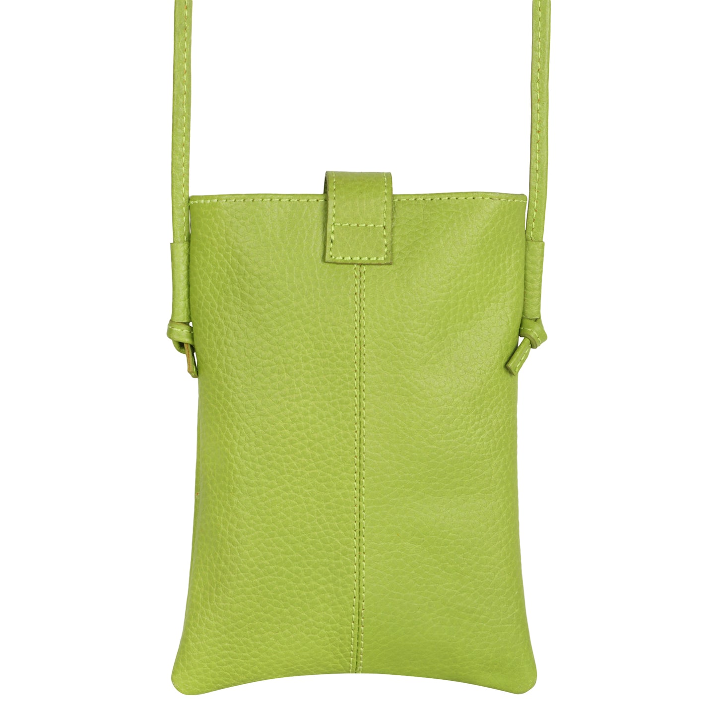 Jennie Small crossbody bag w/ slim strap closure & tassel - Lime Green