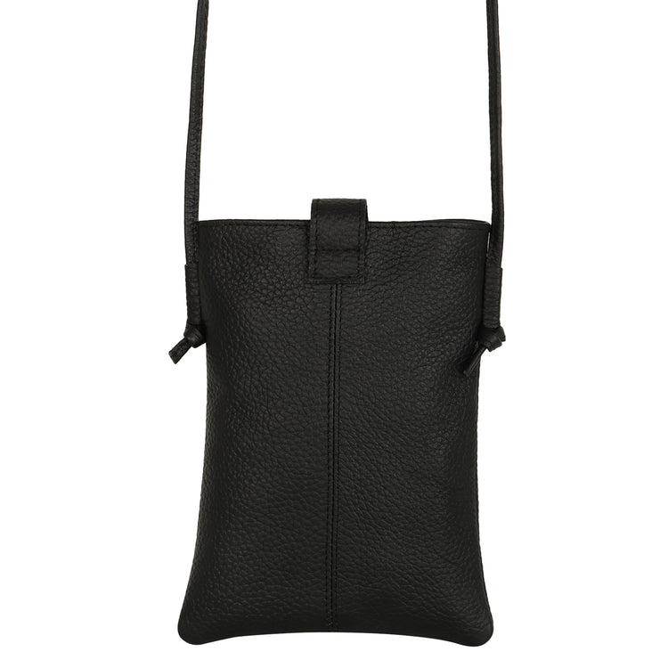 Jennie Small crossbody bag w/ slim strap closure & tassel - Black