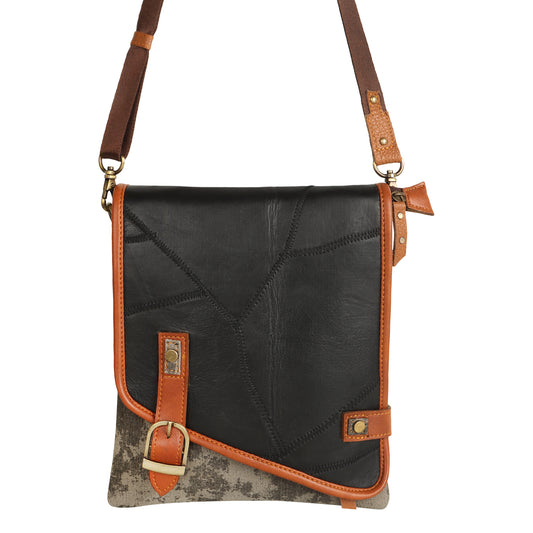 Quest Crossbody w/ Asymmetrical Flap - Carbon Grey