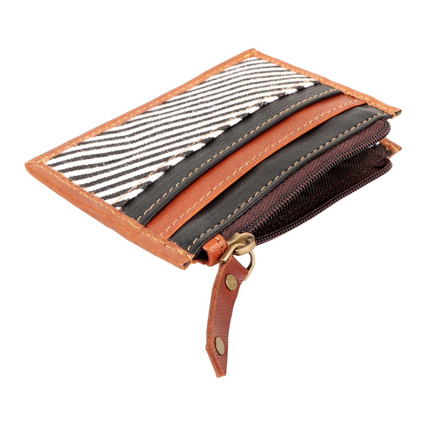 Small Card Wallet - Black Stripe