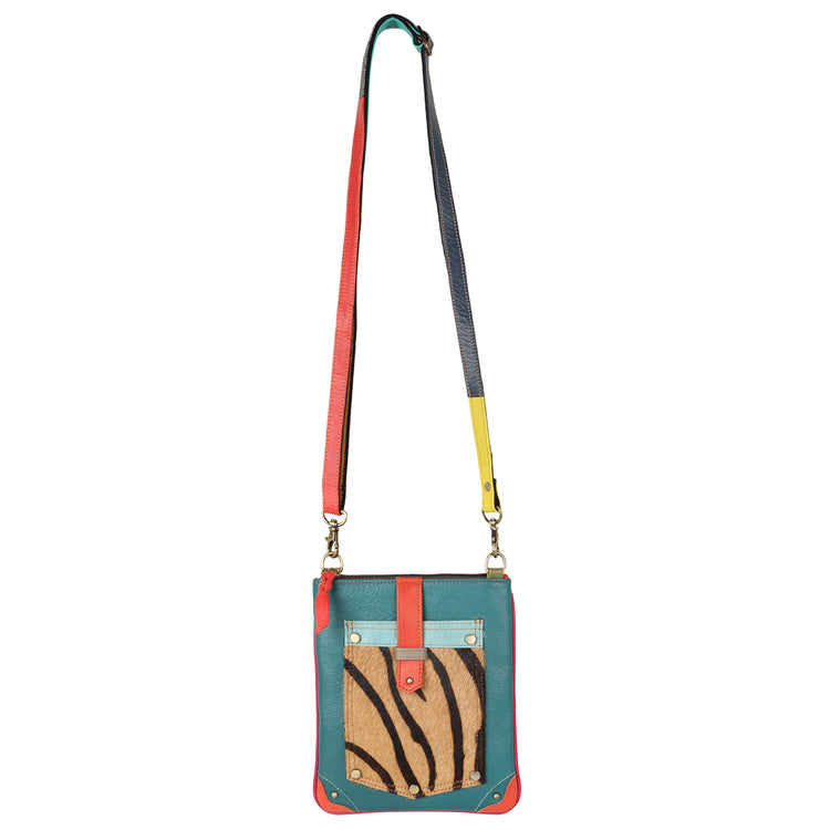 Colorful Small Crossbody Brisk Front Pocket Print