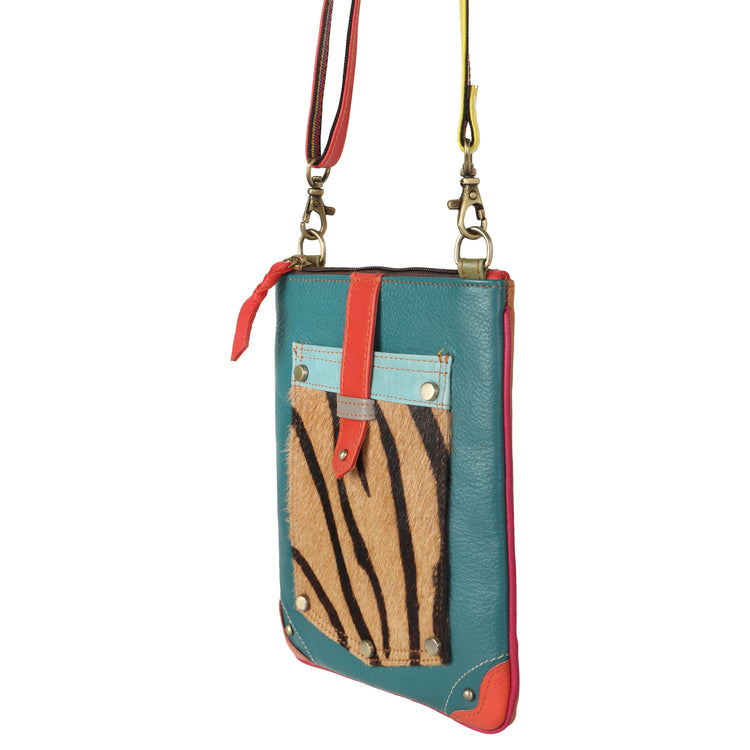 Colorful Small Crossbody Brisk Front Pocket Print
