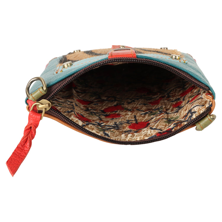 Colorful Small Crossbody Brisk Front Pocket Print