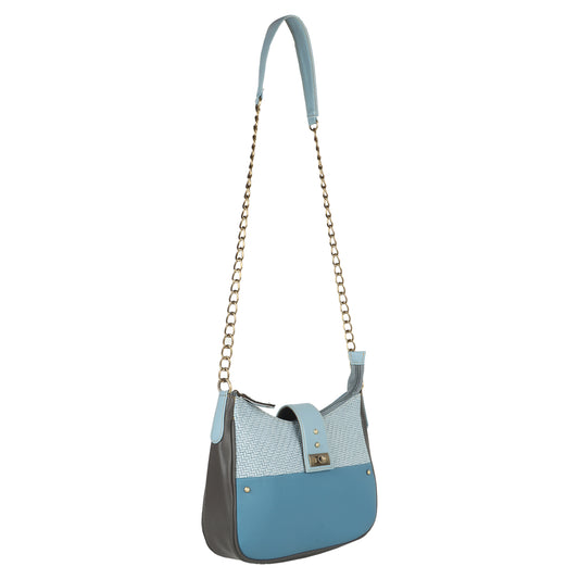 FOXIE - Chloe Crossbody Bag with Top Closure in Blue