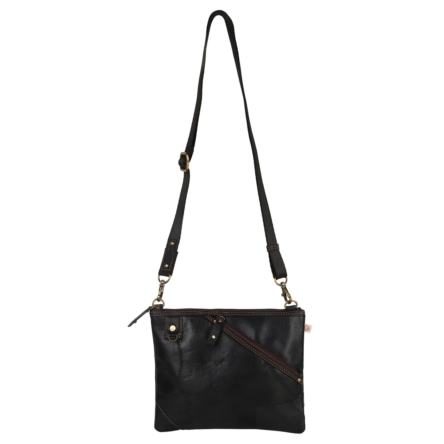 VAAN & CO. - Grayson Wide Crossbody with Front Pocket in Black