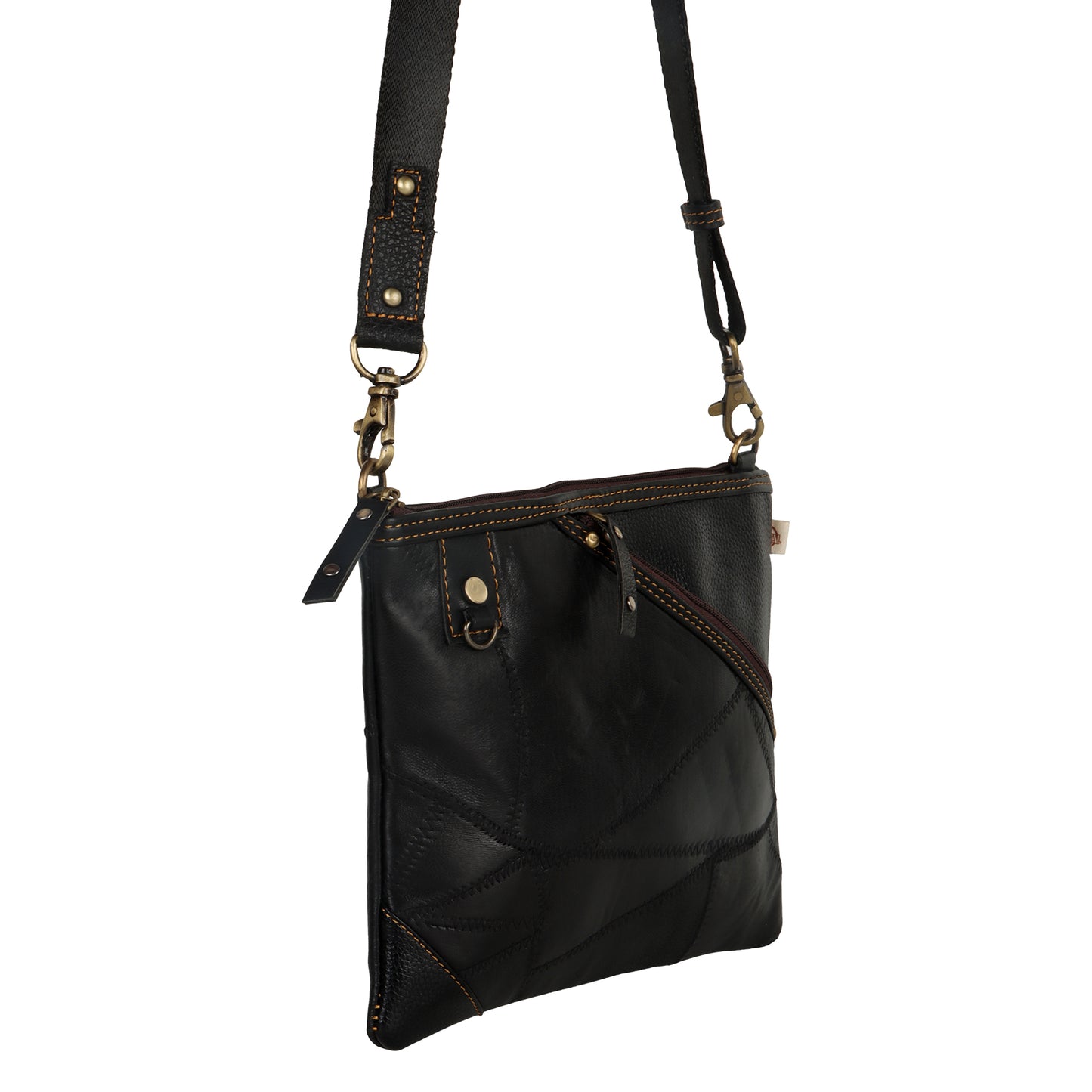 VAAN & CO. - Grayson Wide Crossbody with Front Pocket in Black