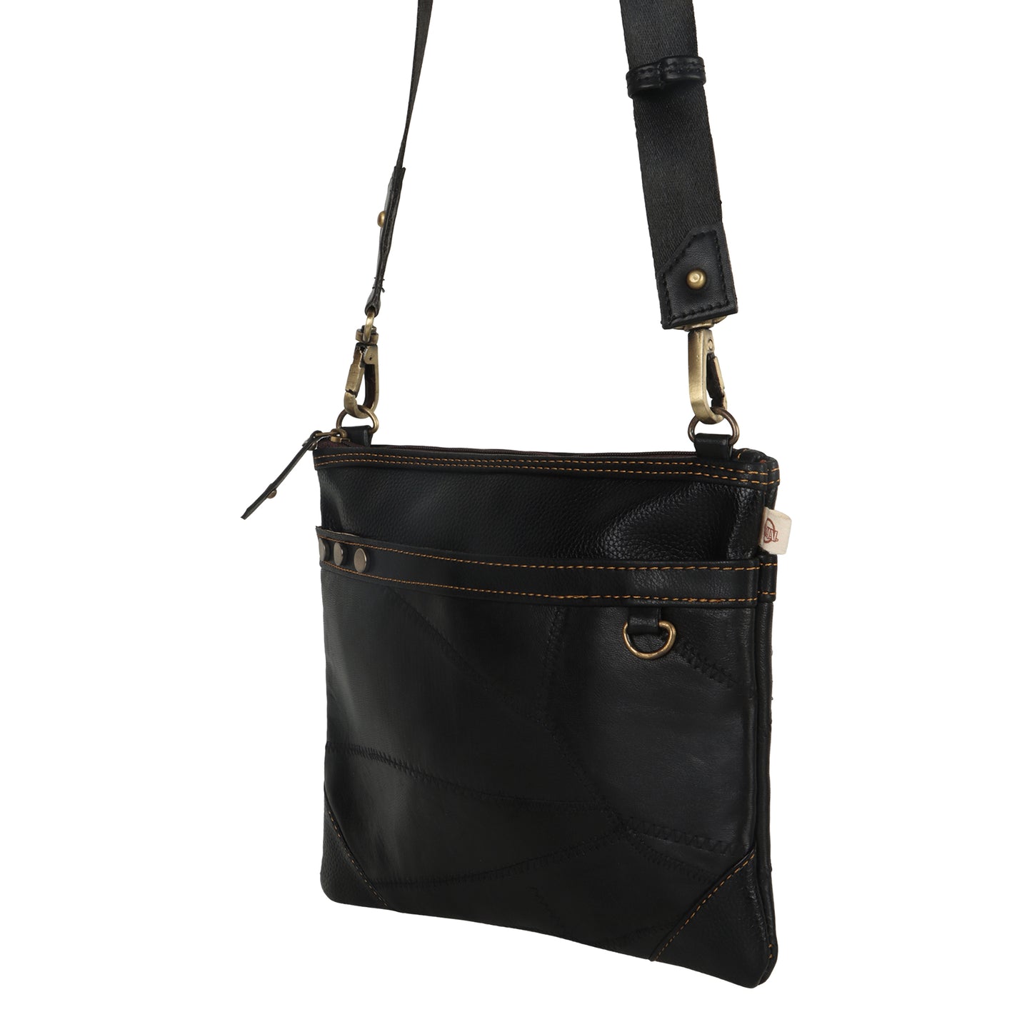 VAAN & CO. - Brook Wide Crossbody Bag in Black