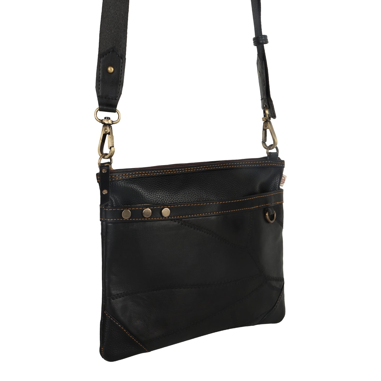 VAAN & CO. - Brook Wide Crossbody Bag in Black