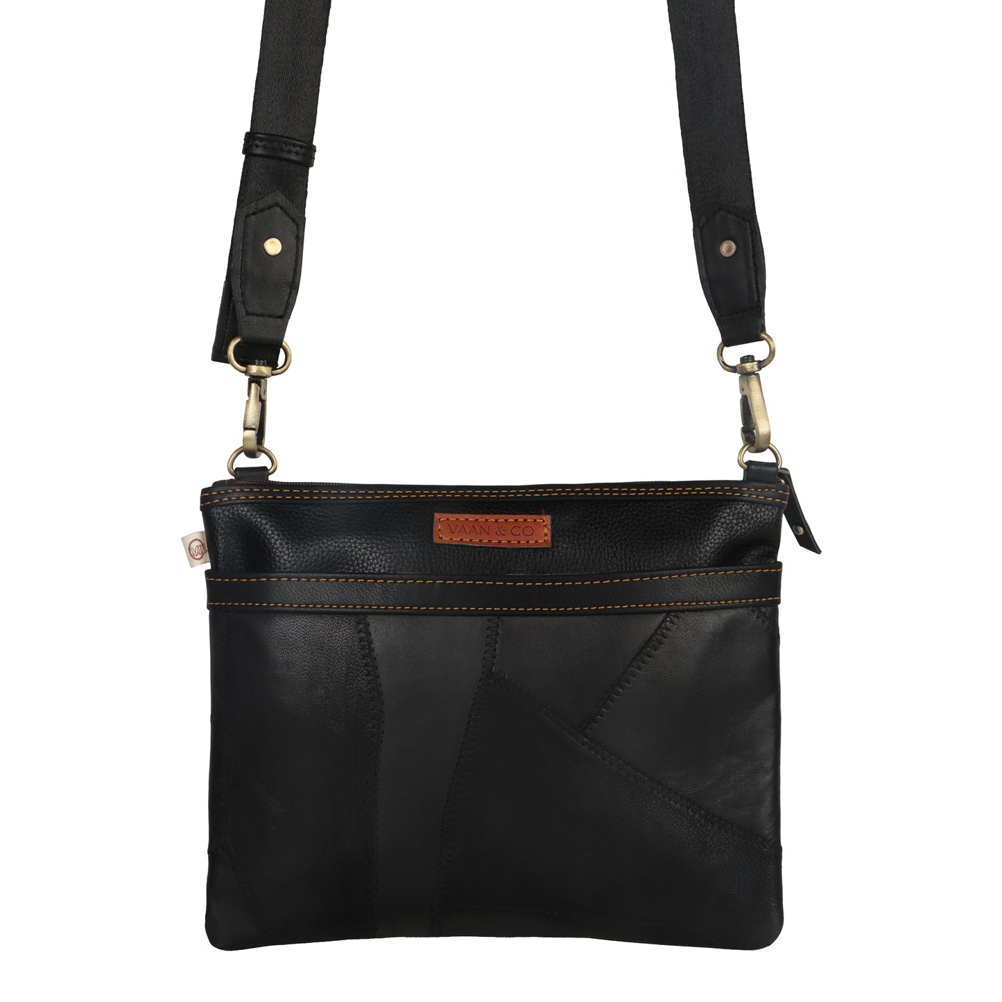 VAAN & CO. - Brook Wide Crossbody Bag in Black