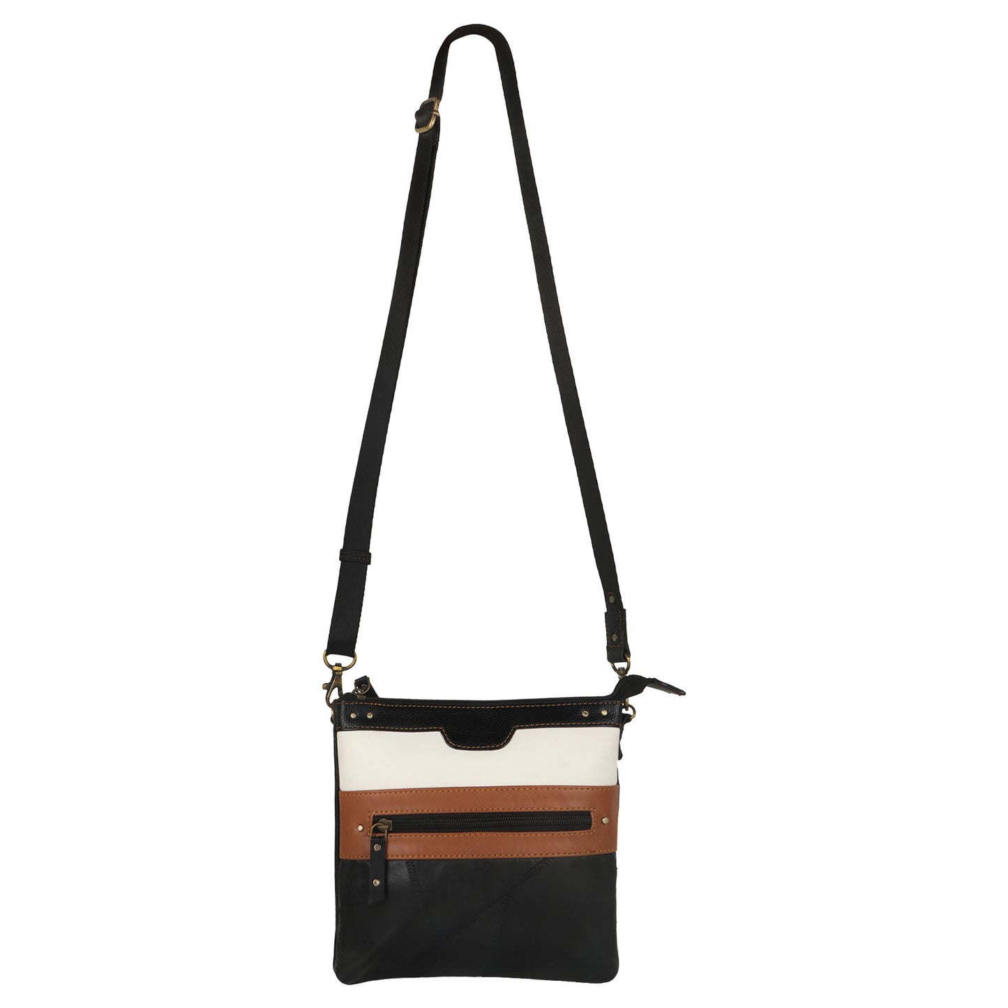VAAN & CO. - Sadie Crossbody Bag with 2 Compartments in Black
