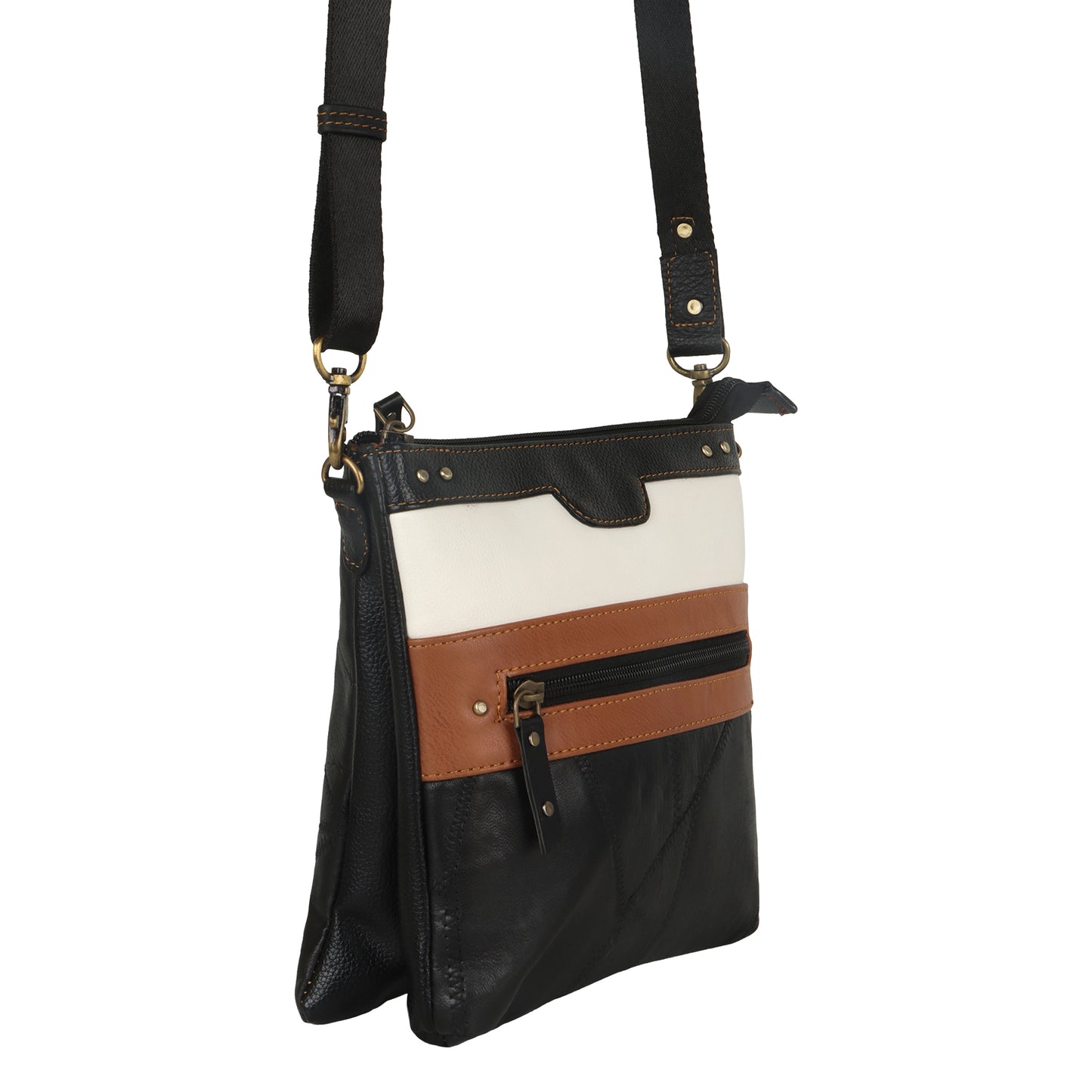 VAAN & CO. - Sadie Crossbody Bag with 2 Compartments in Black