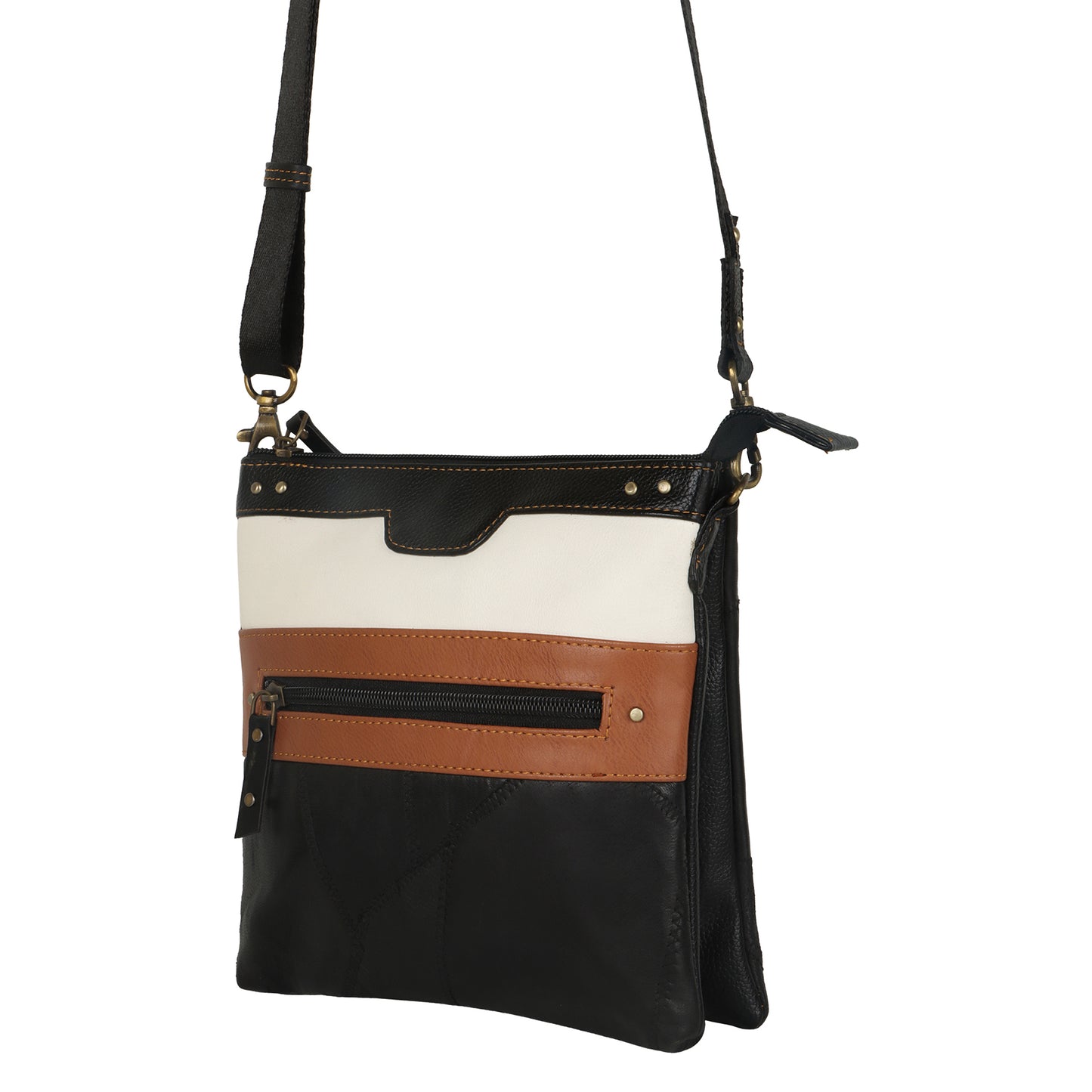 VAAN & CO. - Sadie Crossbody Bag with 2 Compartments in Black