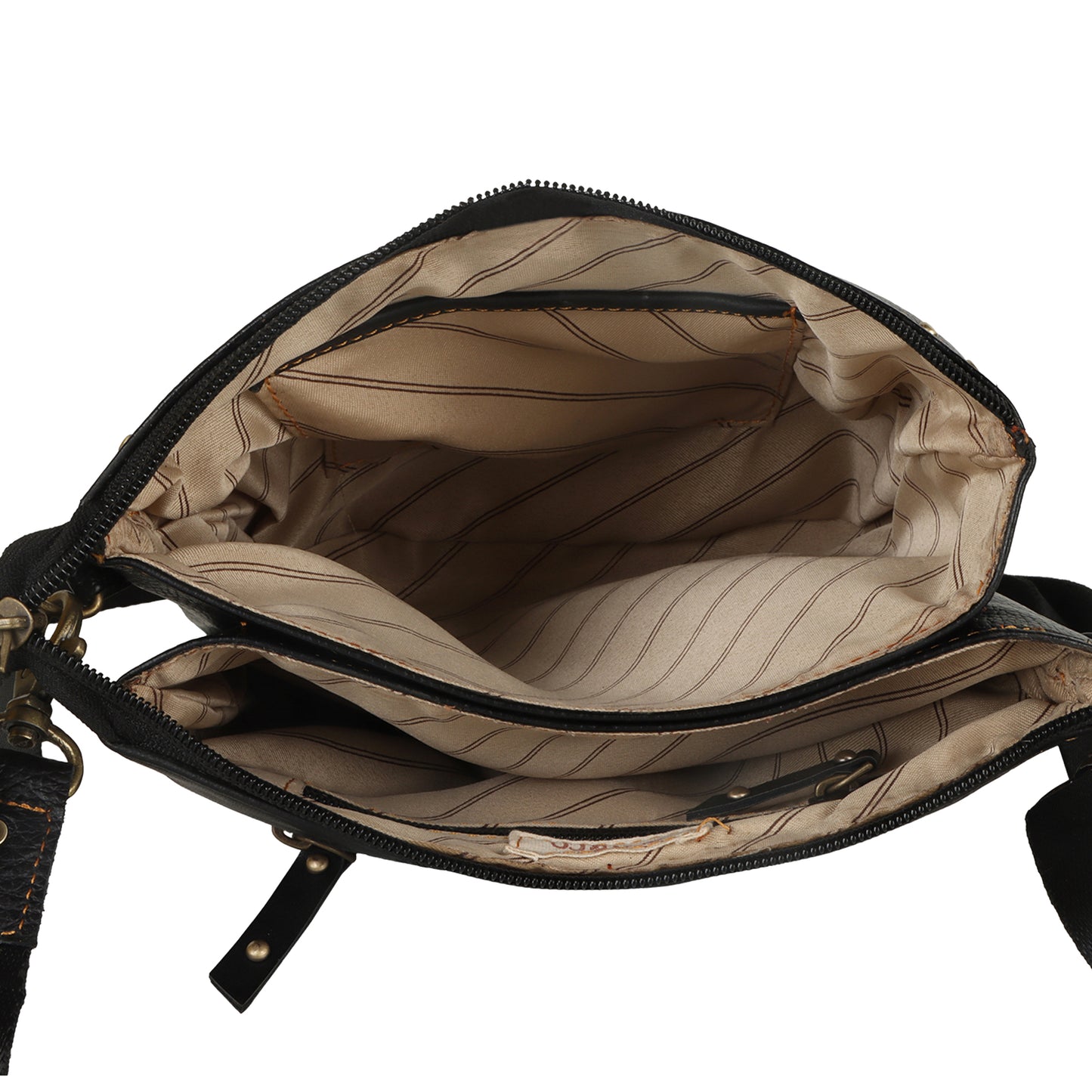 VAAN & CO. - Sadie Crossbody Bag with 2 Compartments in Black