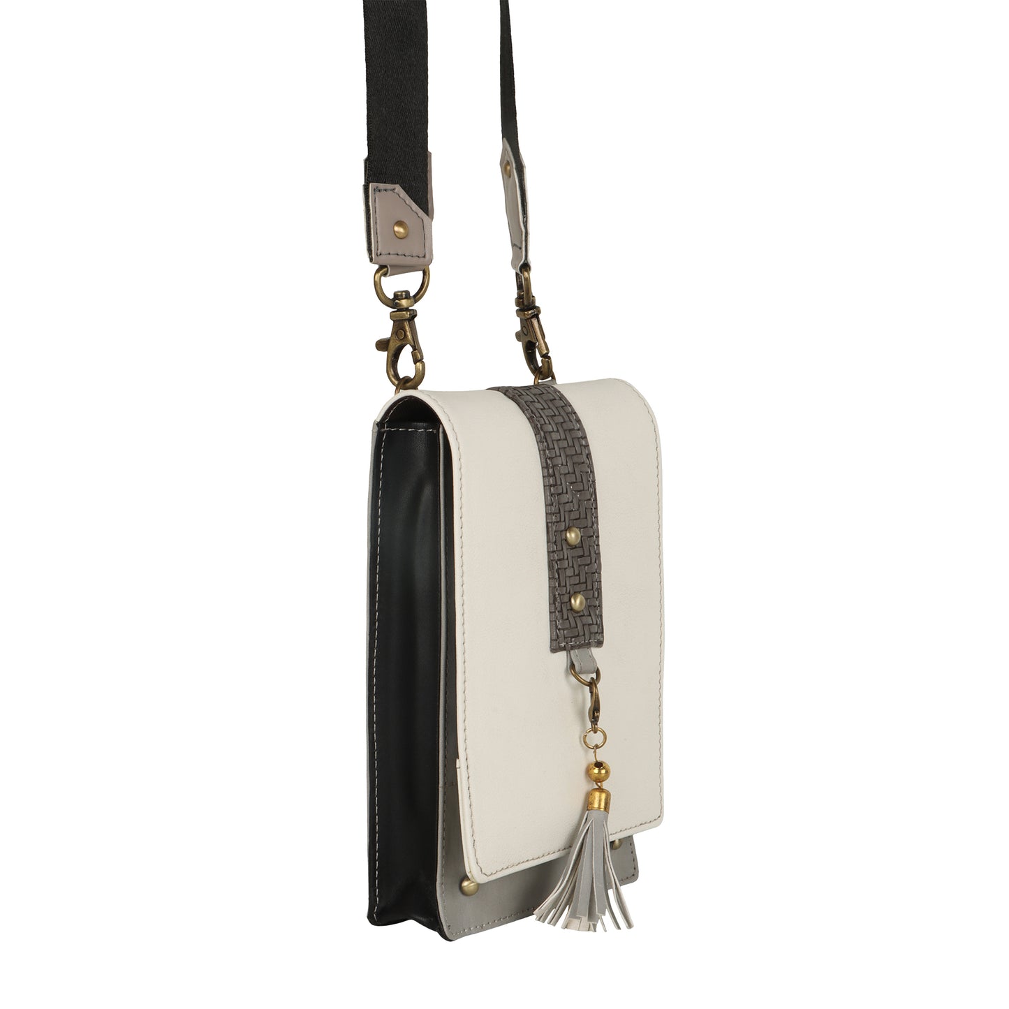 FOXIE - Camila Small Crossbody Bag with Front Flap in White
