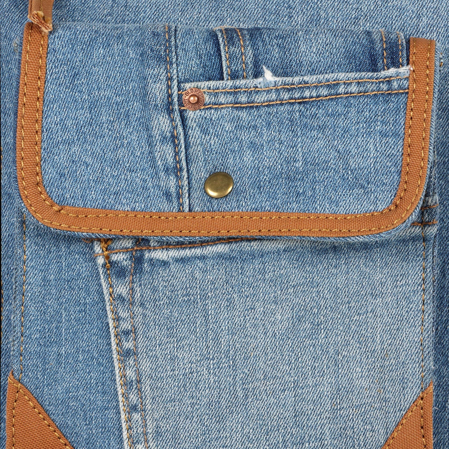 Kylie Multi-Pocket Denim Crossbody Bag