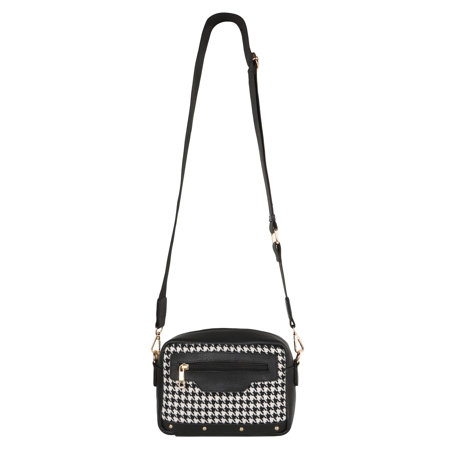 Millie Houndstooth Print Camera Bag