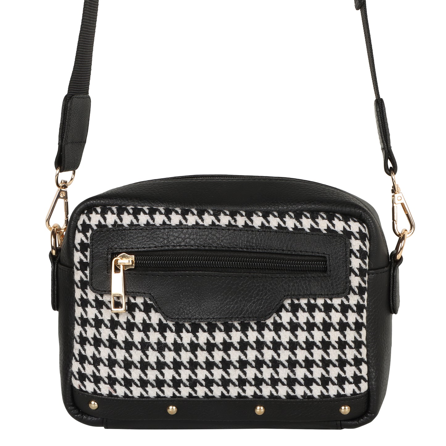 Millie Houndstooth Print Camera Bag