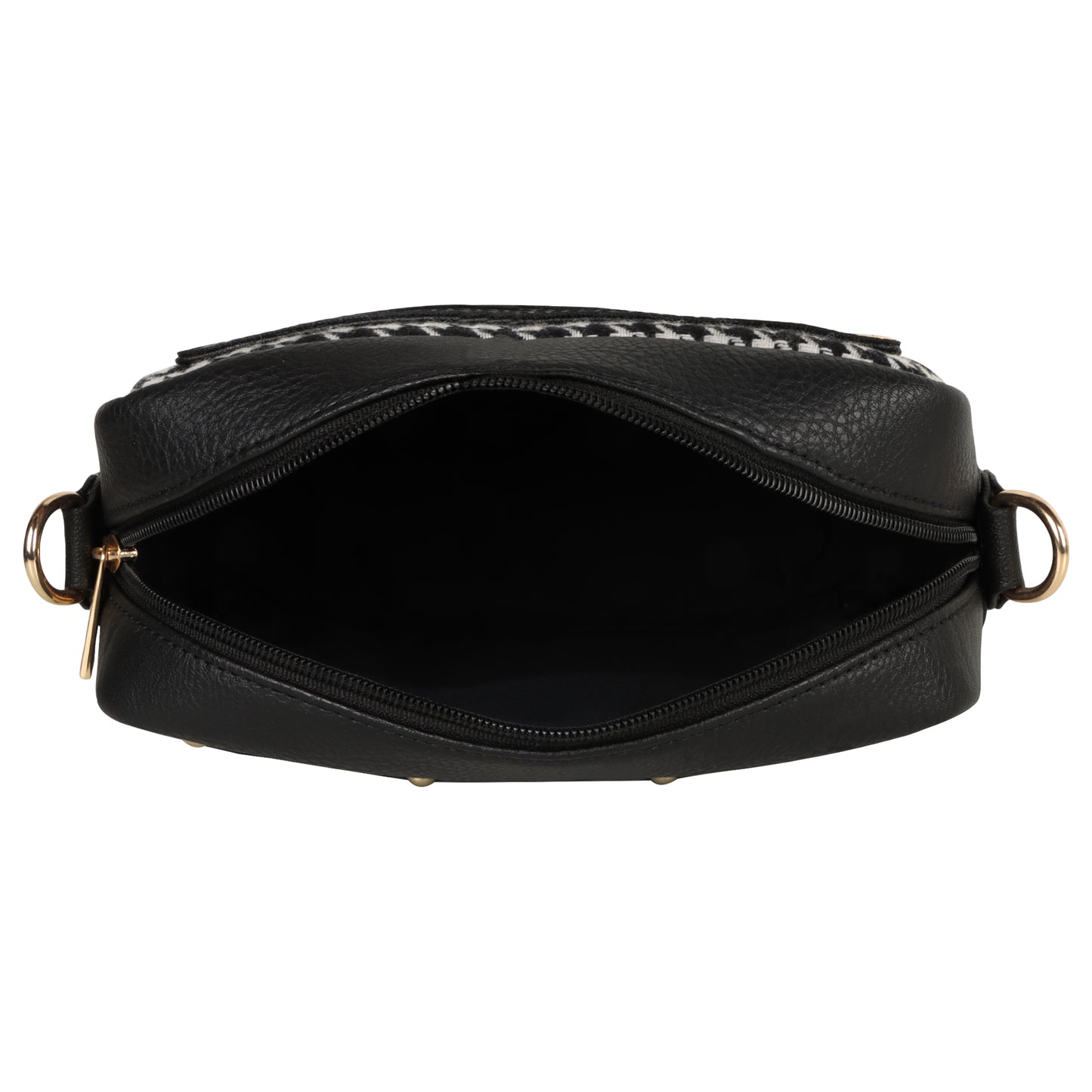 Millie Houndstooth Print Camera Bag