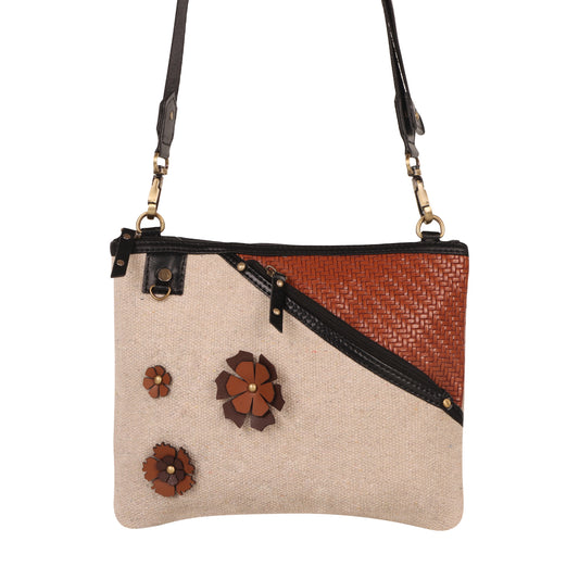 VAAN & CO. - Grayson Wide Crossbody with Petals