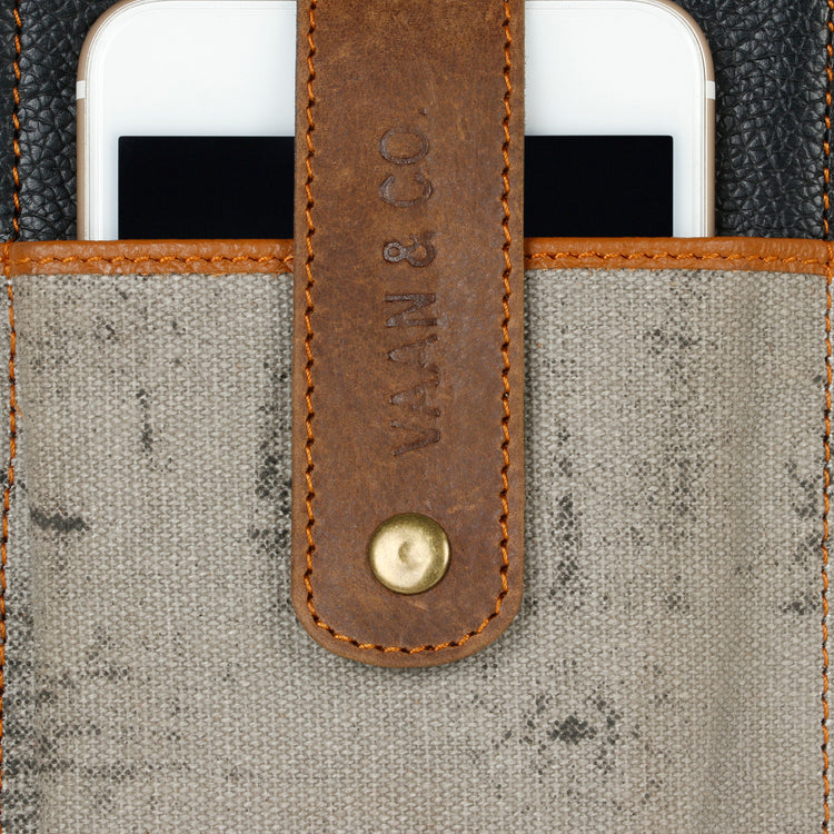 Prism Grey Cellphone Crossbody Wallet