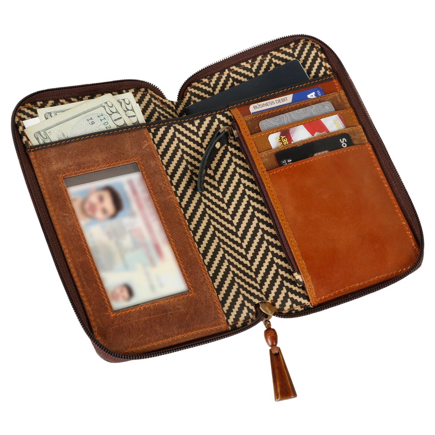Prism Herringbone Cellphone Crossbody Wallet