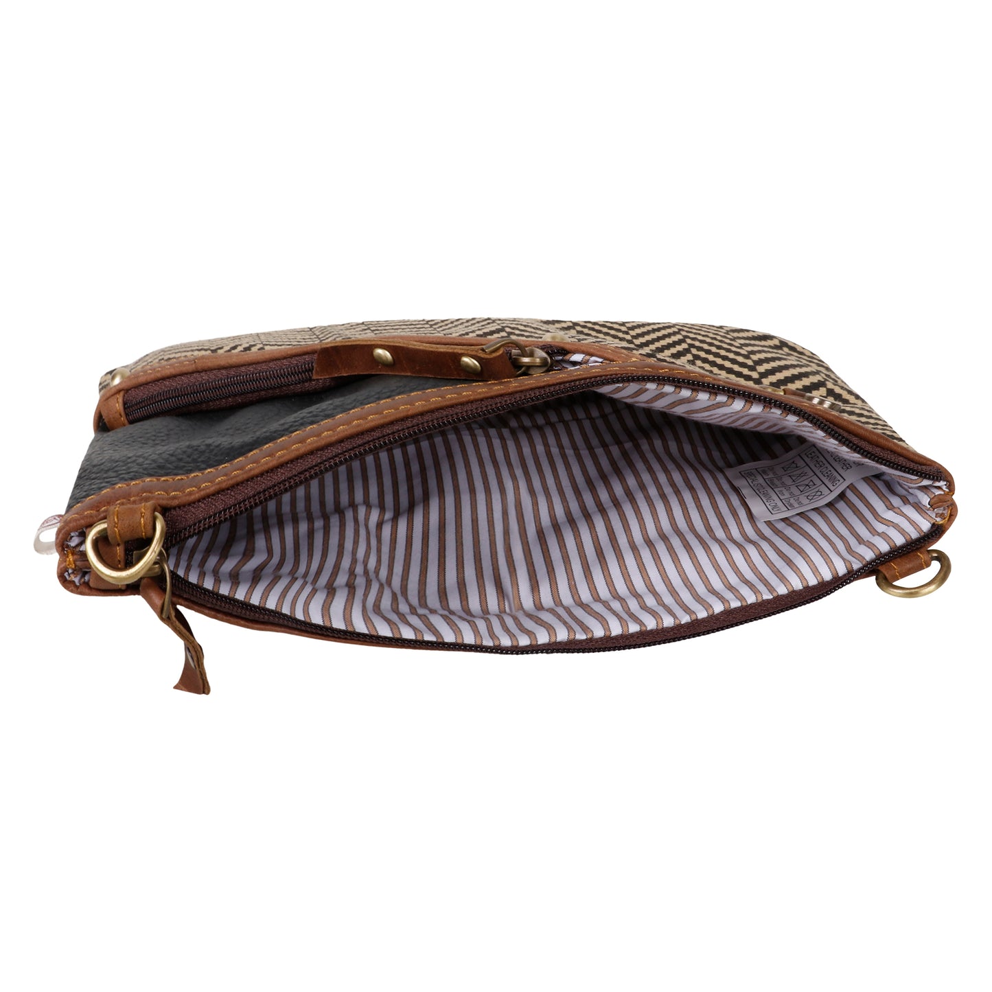 Grayson Herringbone Crossbody Bag