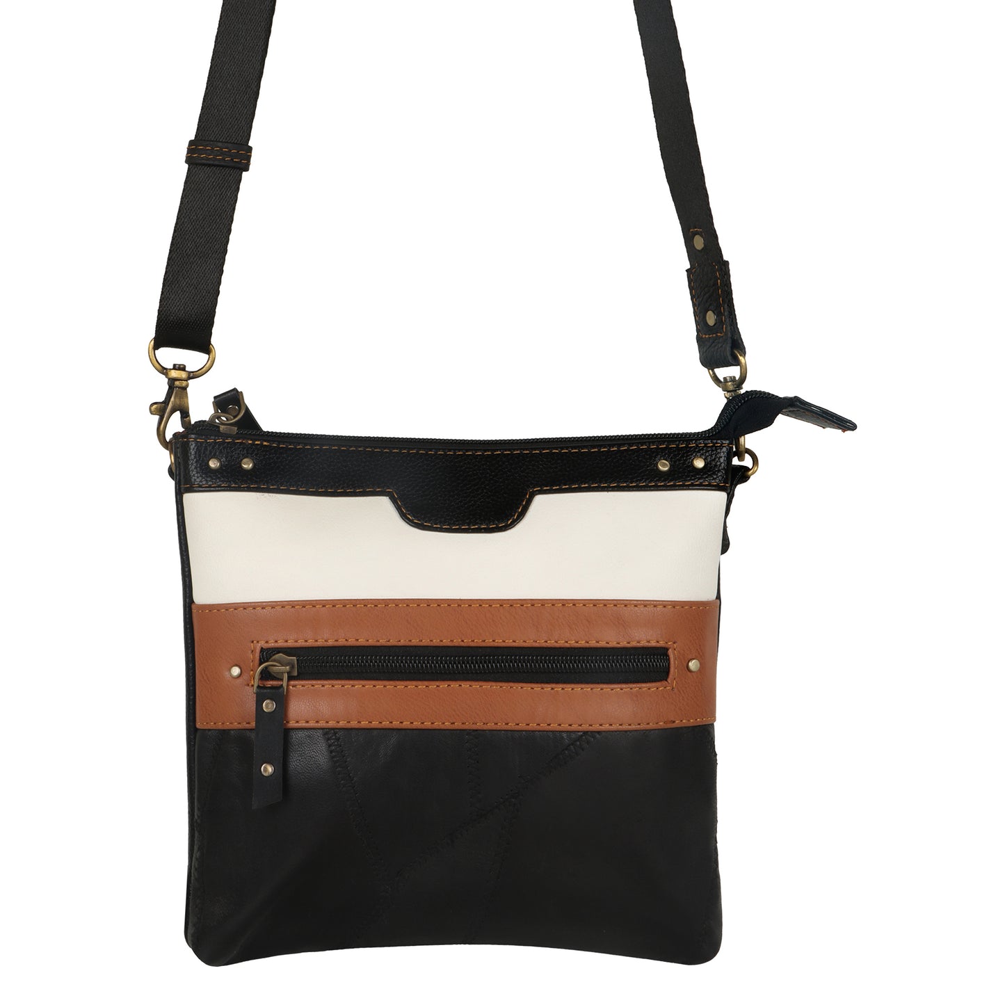 VAAN & CO. - Sadie Crossbody Bag with 2 Compartments in Black