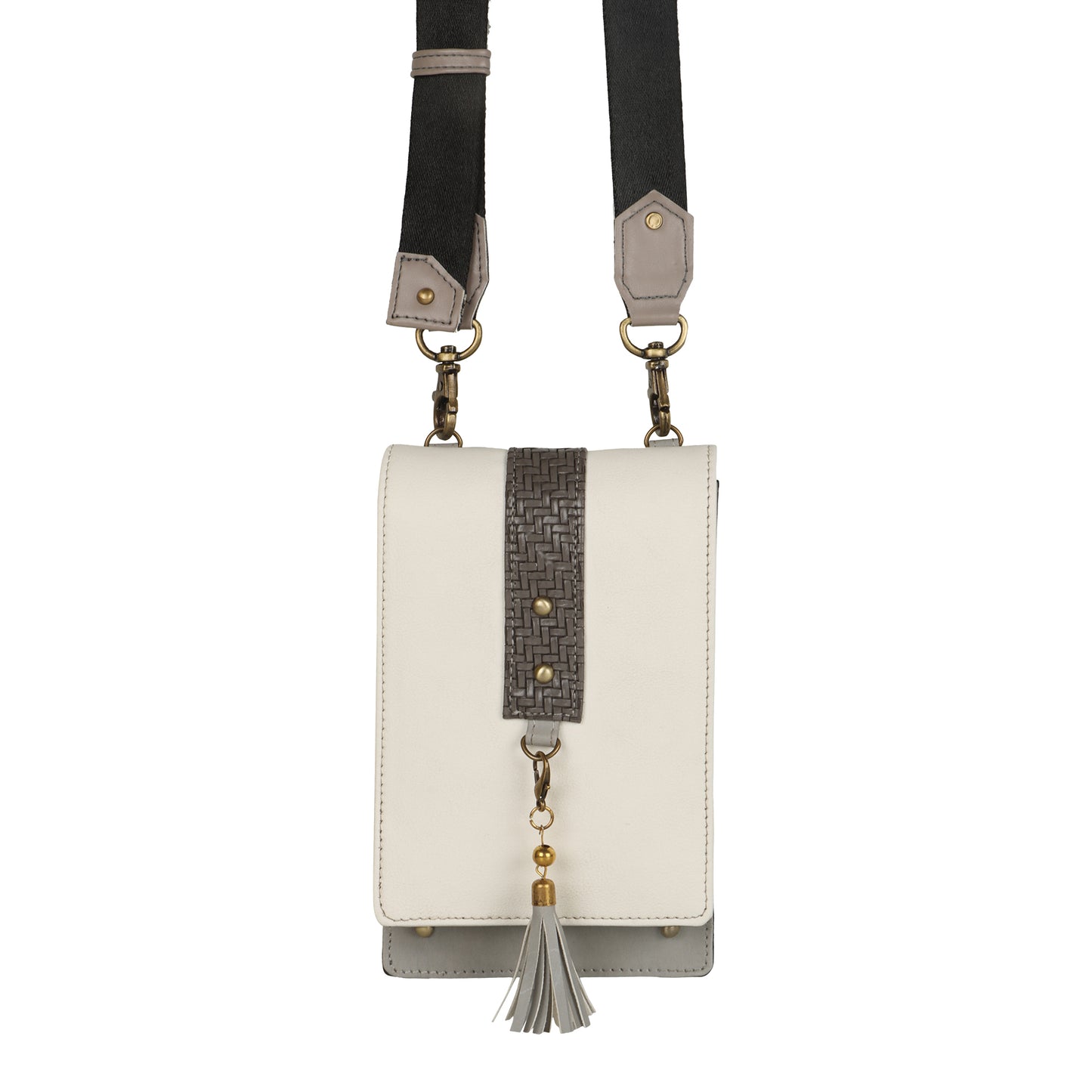 FOXIE - Camila Small Crossbody Bag with Front Flap in White