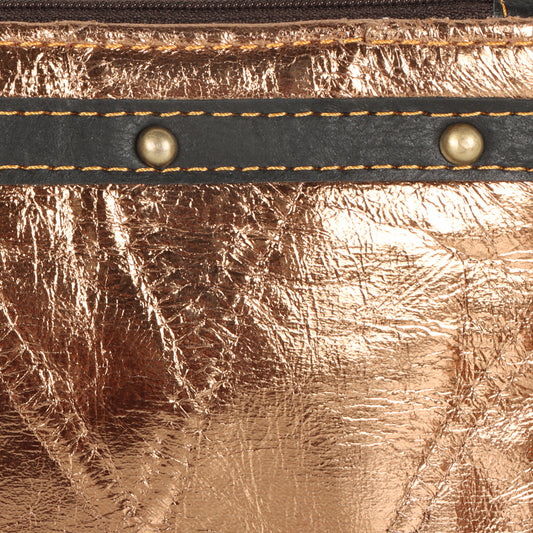 Wristlet Pouch with CC Case & Tassel Gold