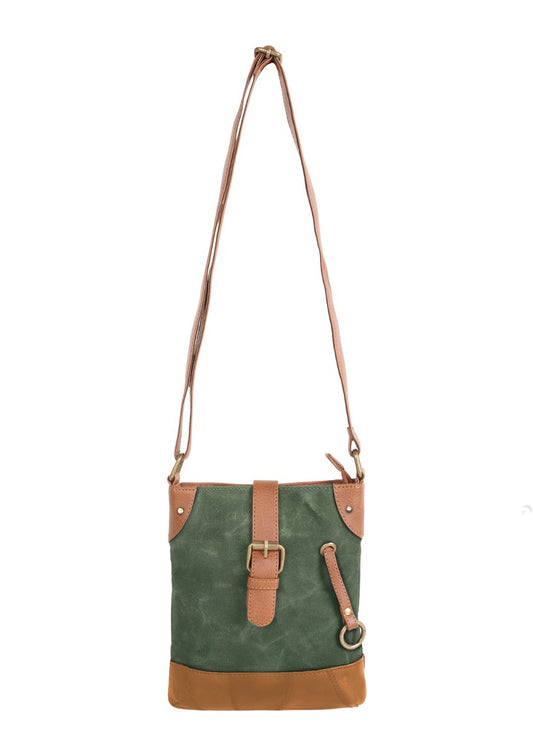 Ridge Waxed Canvas Crossbody Bag