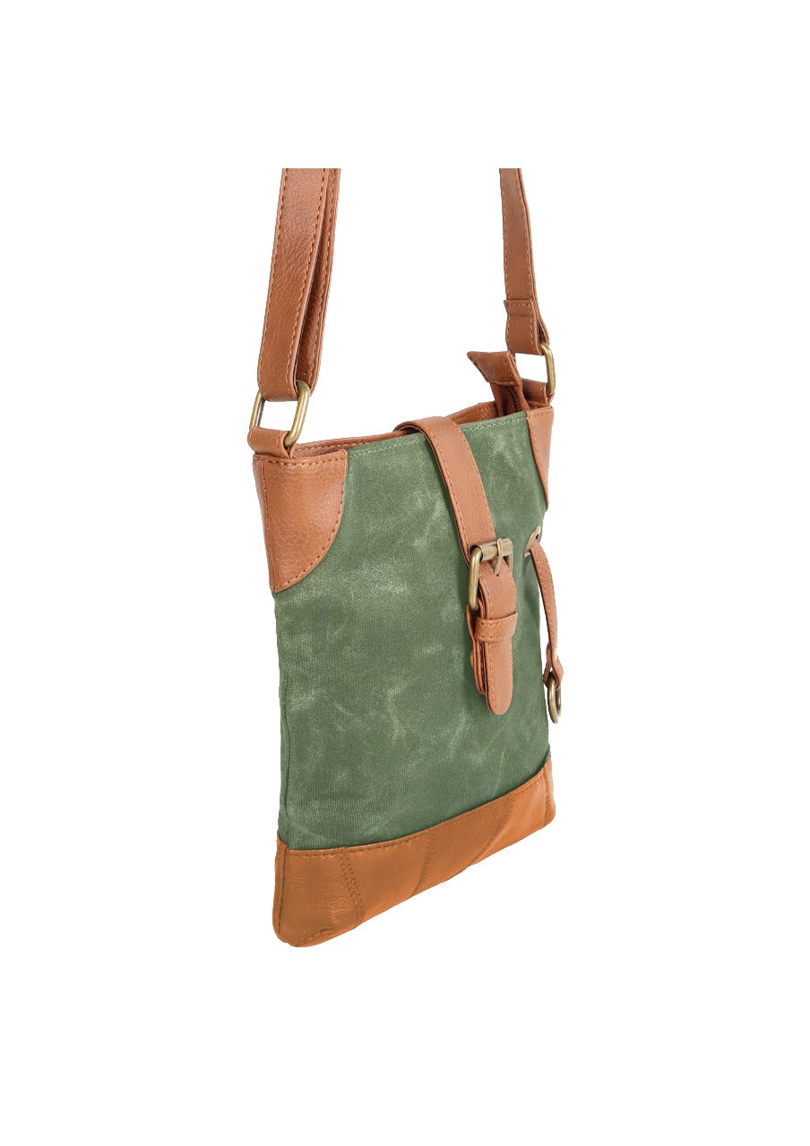Ridge Waxed Canvas Crossbody Bag