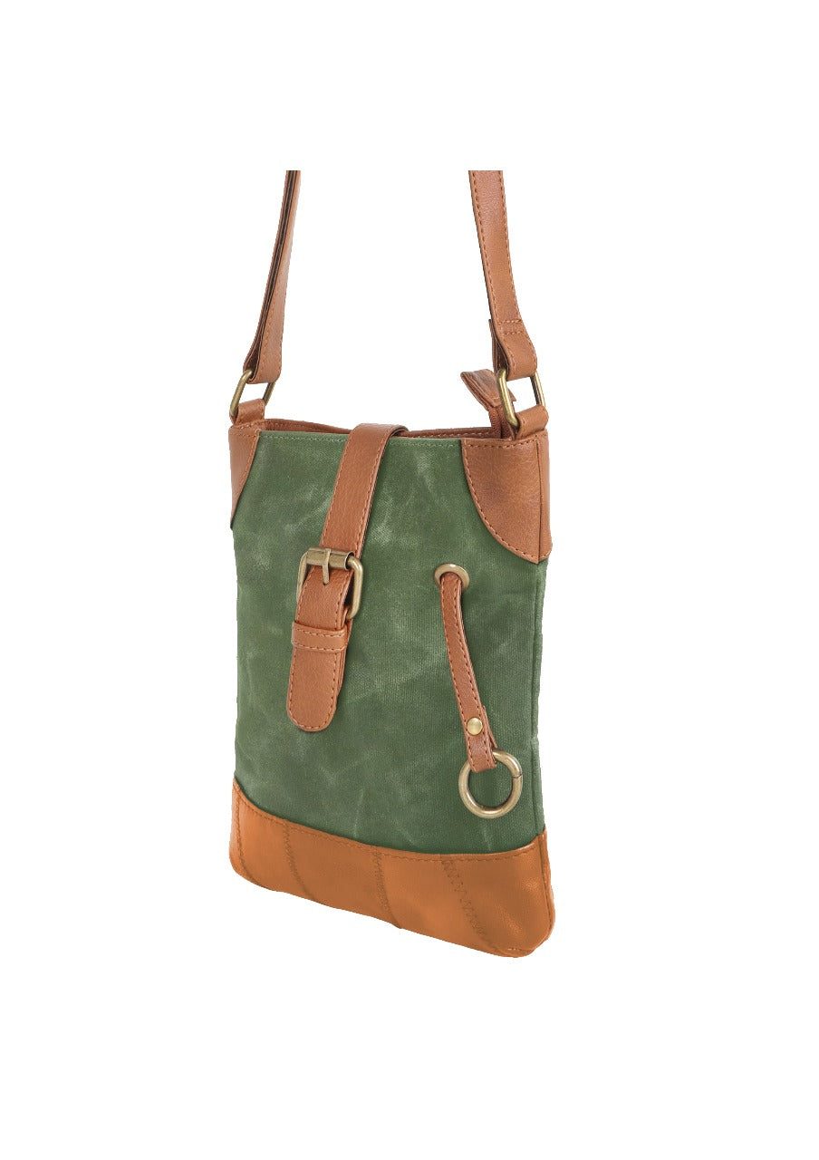 Ridge Waxed Canvas Crossbody Bag