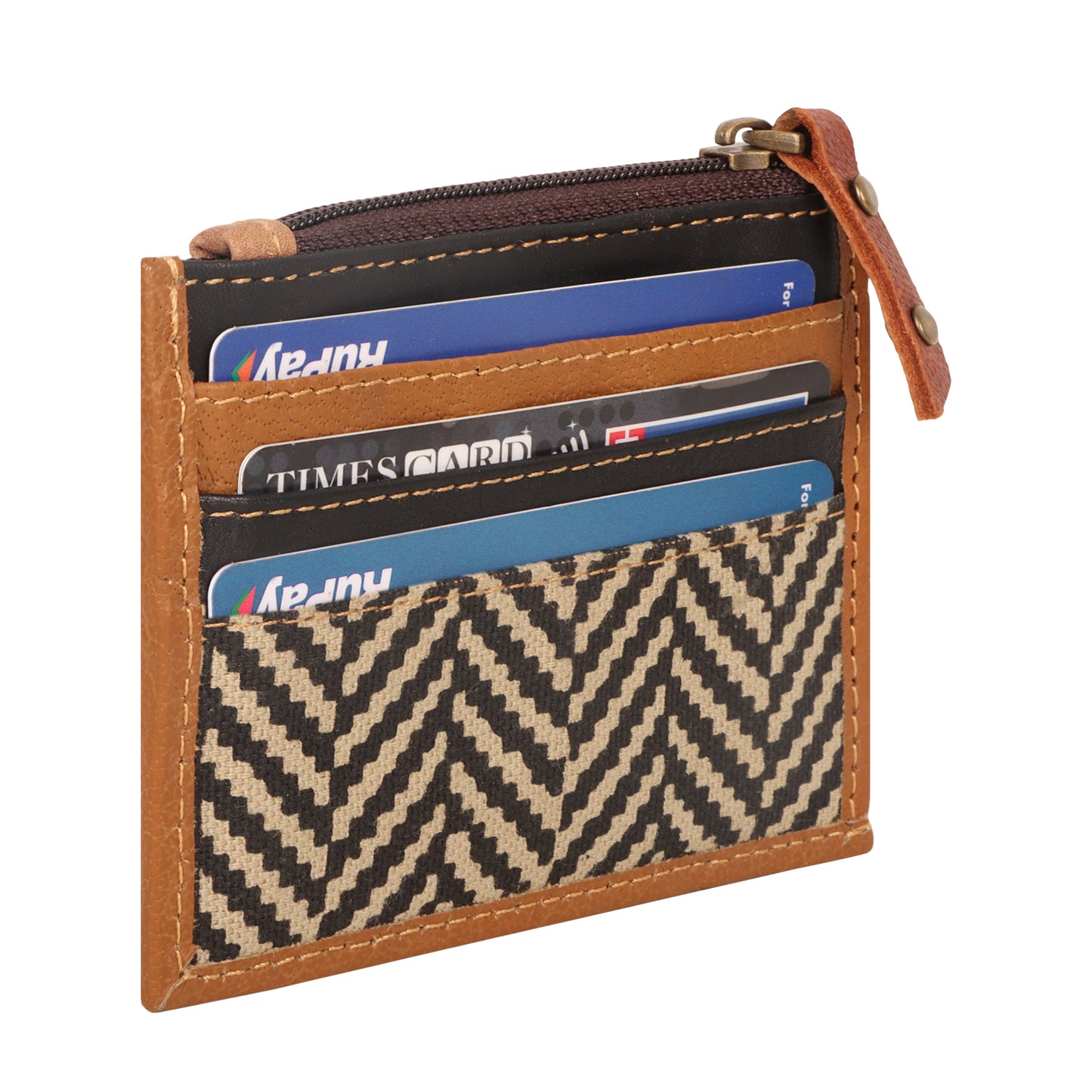 Credit Card Coin Wallet Herringbone