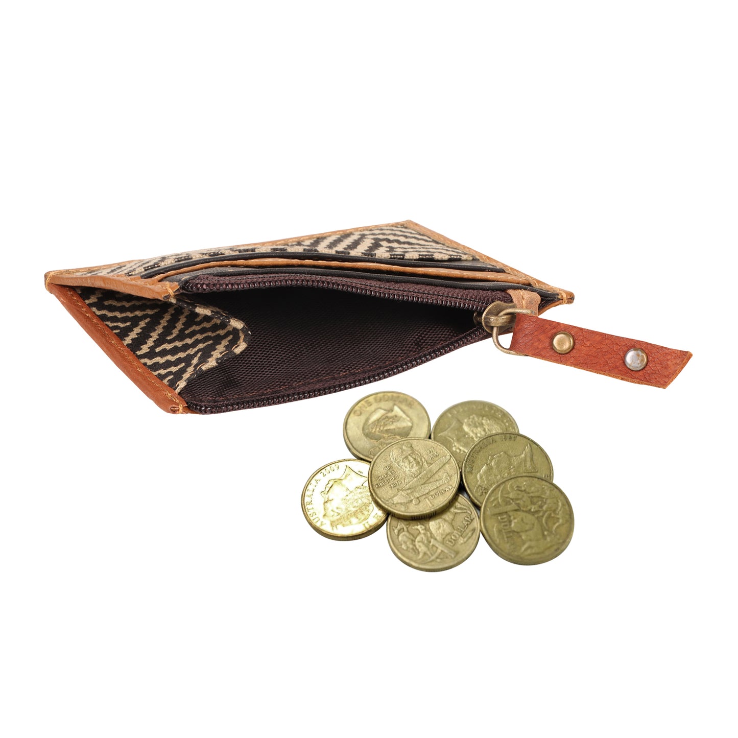 Credit Card Coin Wallet Herringbone