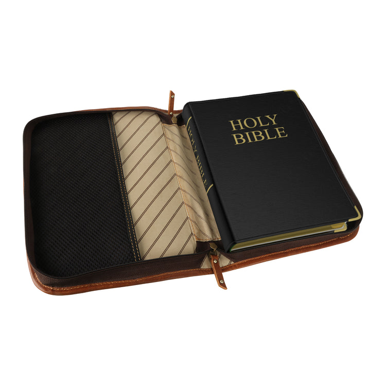 Bible Cover Brown Hairon Medium