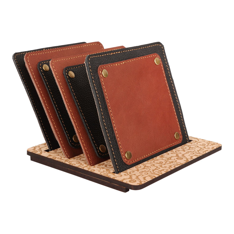 Leather Coaster Set of 4