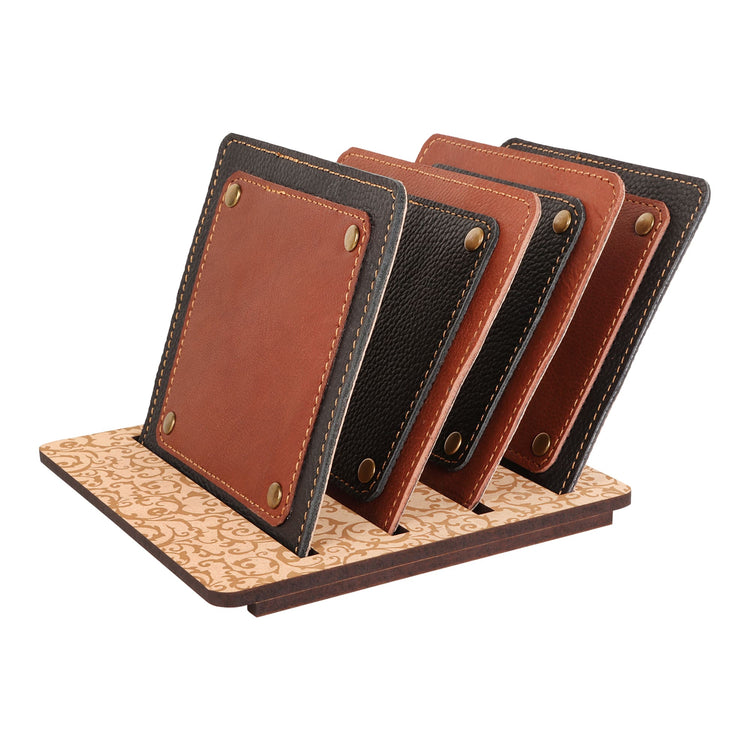 Leather Coaster Set of 4