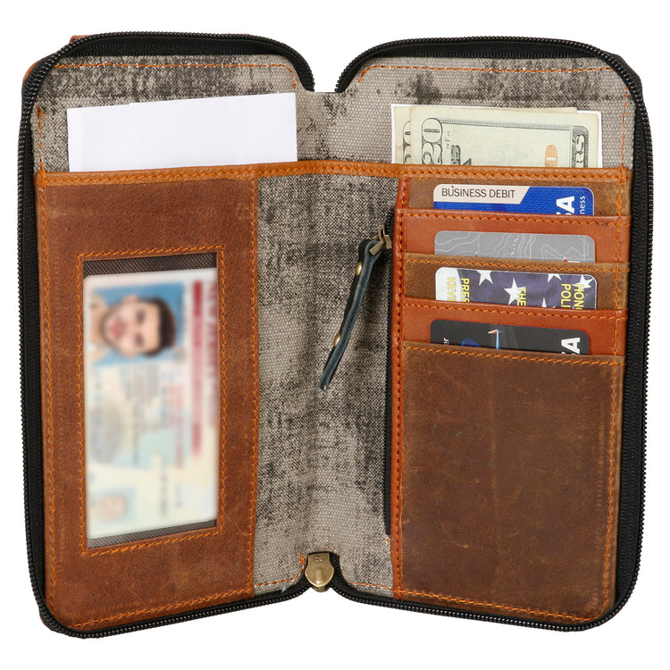 Prism Grey Cellphone Crossbody Wallet