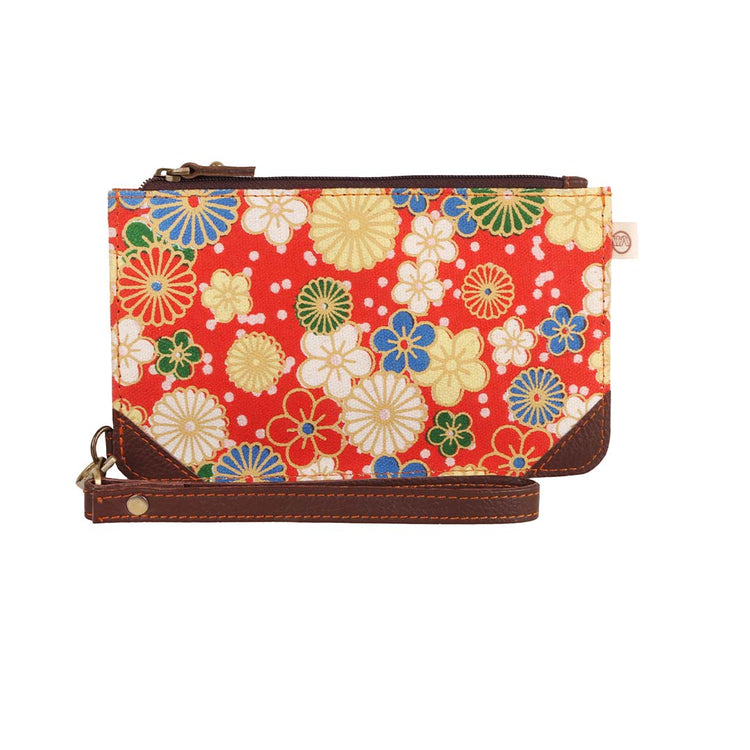 Red Flower Credit Card Wallet